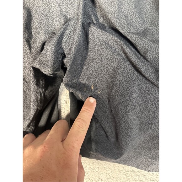 Lululemon Shorts Men’s Size 32" Waist Pace Breaker Black Gray Crackle - Picture 13 of 16